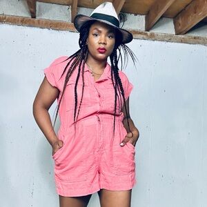 Linen Universal Thread Pink Casual Jumpsuit, M